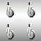 Service Caster 5 Inch 316SS Thermoplastic Rubber Swivel 1-1/8 Inch Expanding Stem Caster Set SCC-SS316EX20S514-TPRB-118-4 - alternate 1